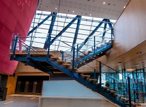 Trapp opp til Foajescenen Bærum Kulturhus