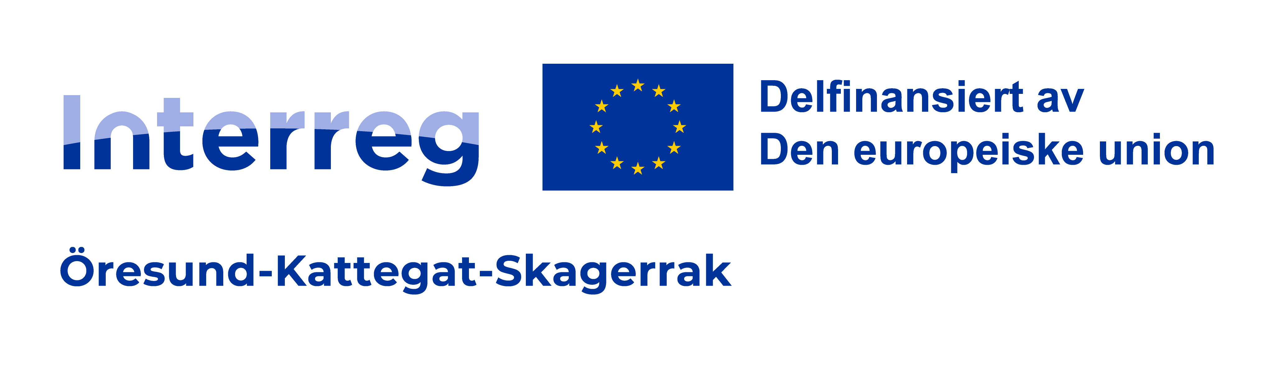 Logo i blått Interregg Øresund - Kattegat - Skagerak